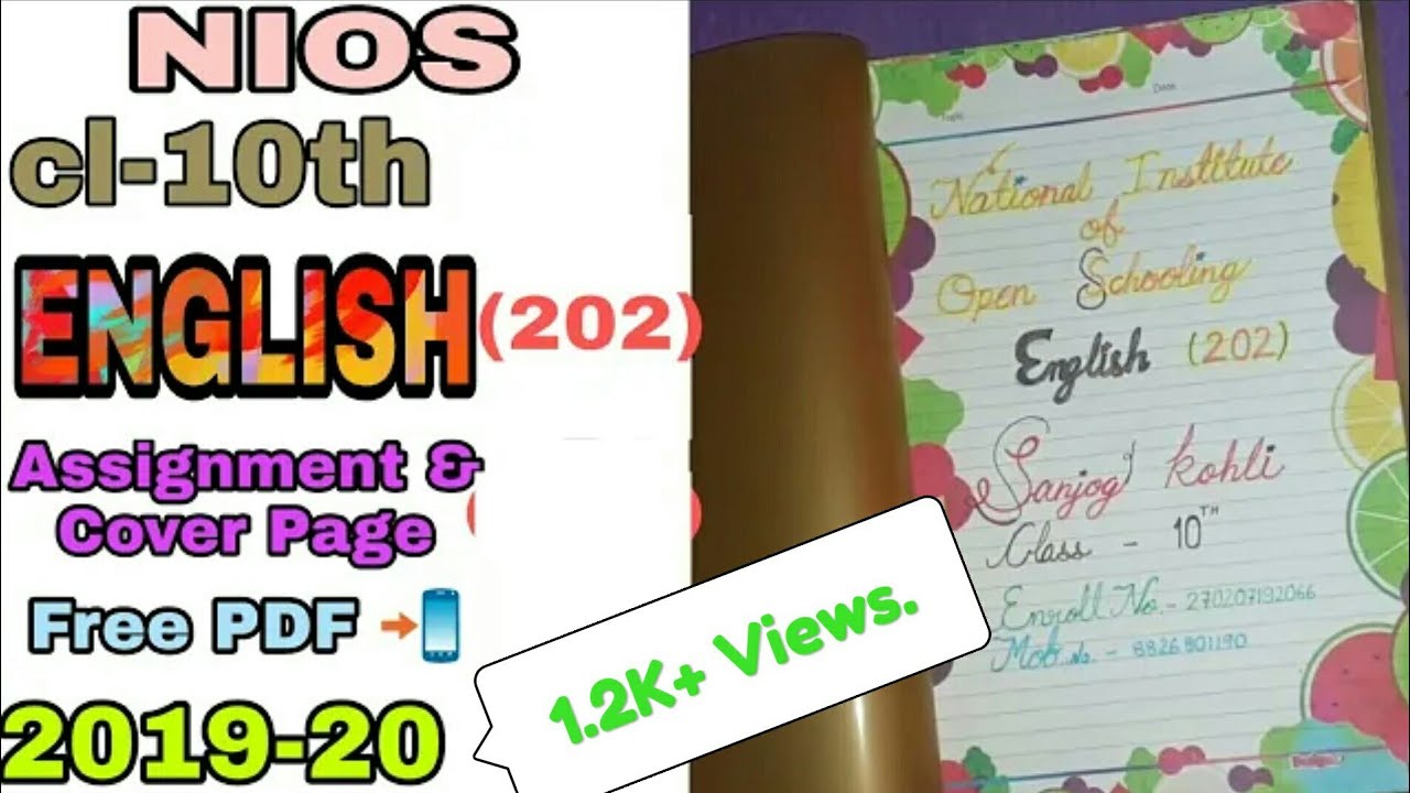 nios english assignment 2023 class 10