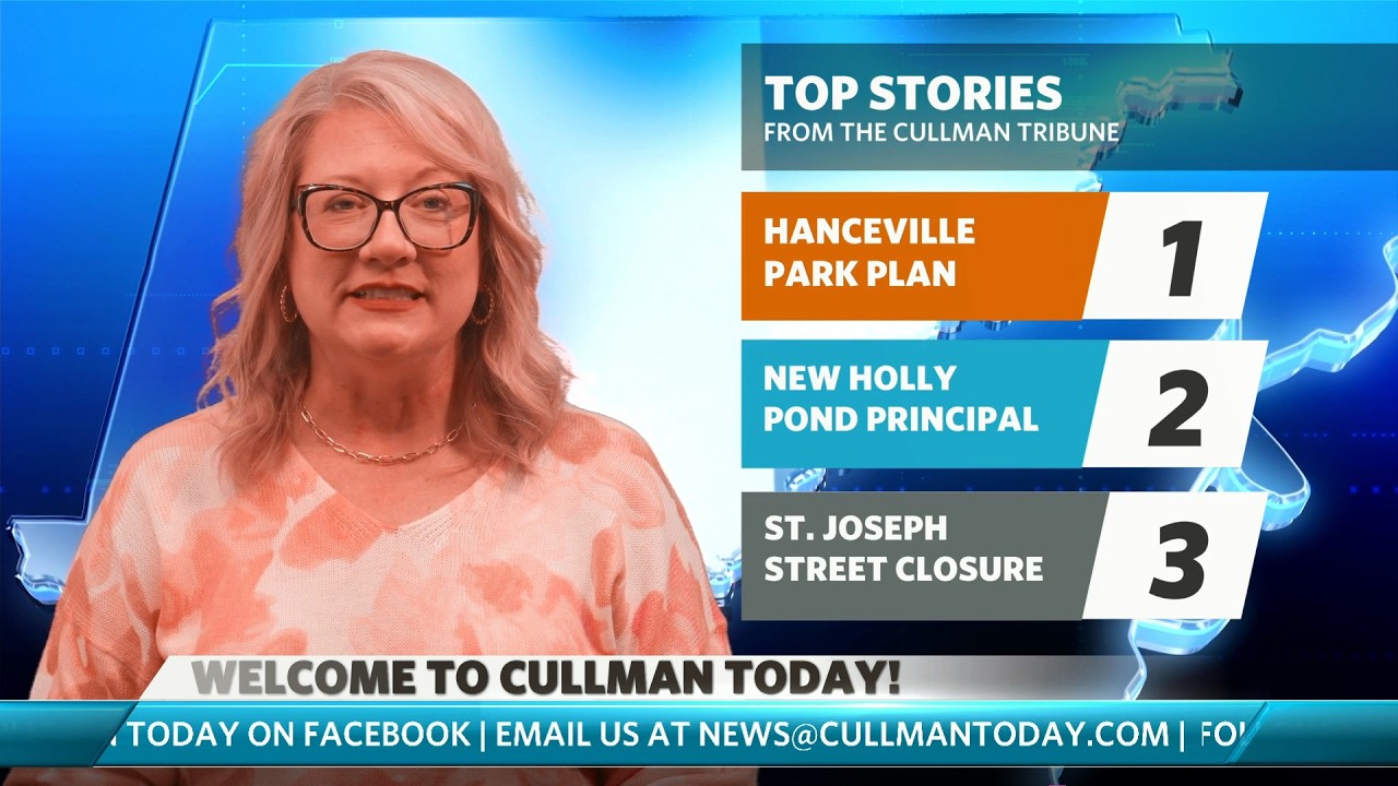 Hanceville park plan | Holly Pond principal | St. Joseph Street closure