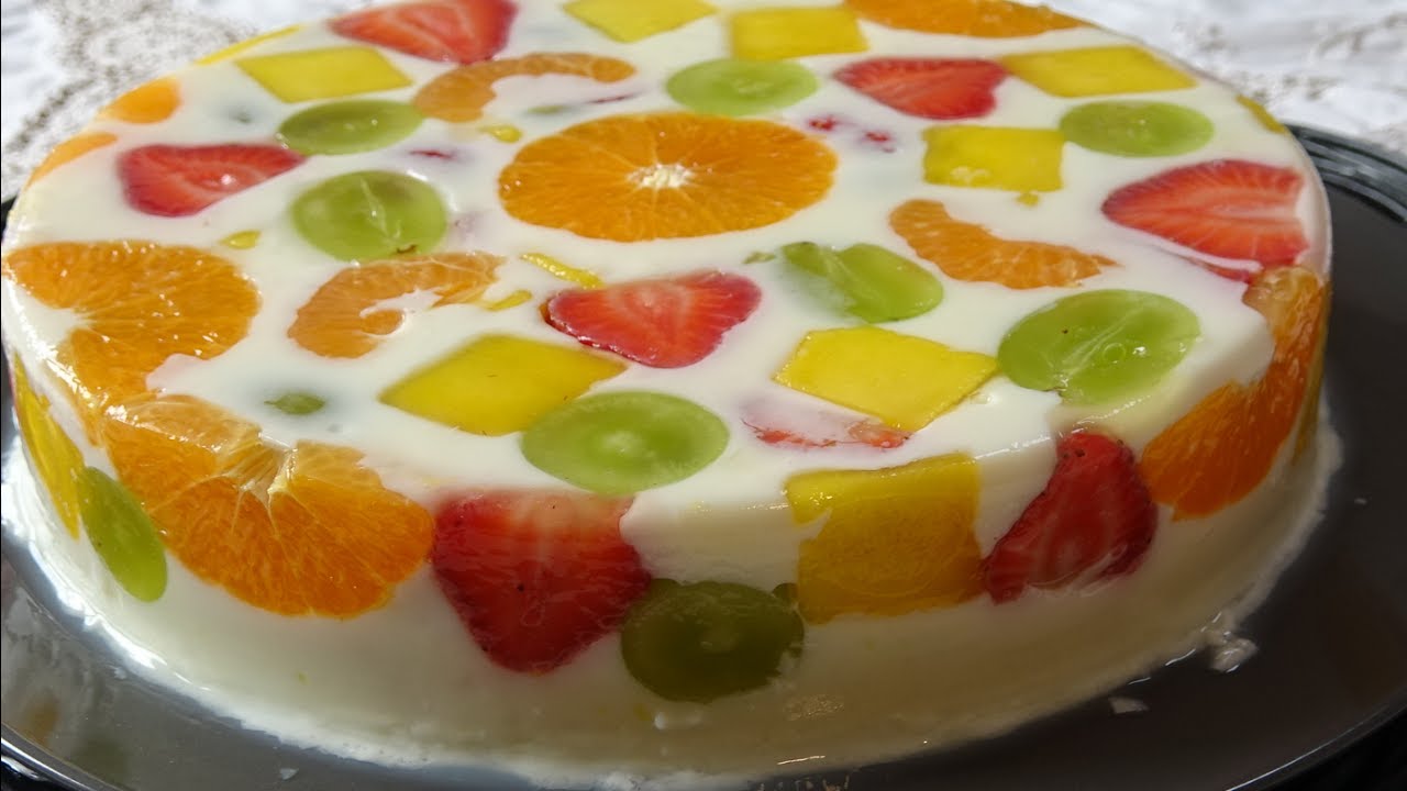 عندك حليب وشوي فواكه لنحضر أطيب حلى بارد بدون بيض ولا كريمة وطعم خيااااال😋