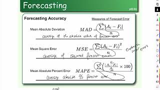 Forecasting Accuracy