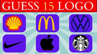 Guess The Logo in 3 Seconds | 15 Famous Logos | Logo Quiz 2024