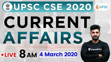 Daily Current Affairs 2020 in Hindi by Sumit Sir | UPSC CSE 2020 | 4 Mar 2020 The Hindu, PIB for IAS