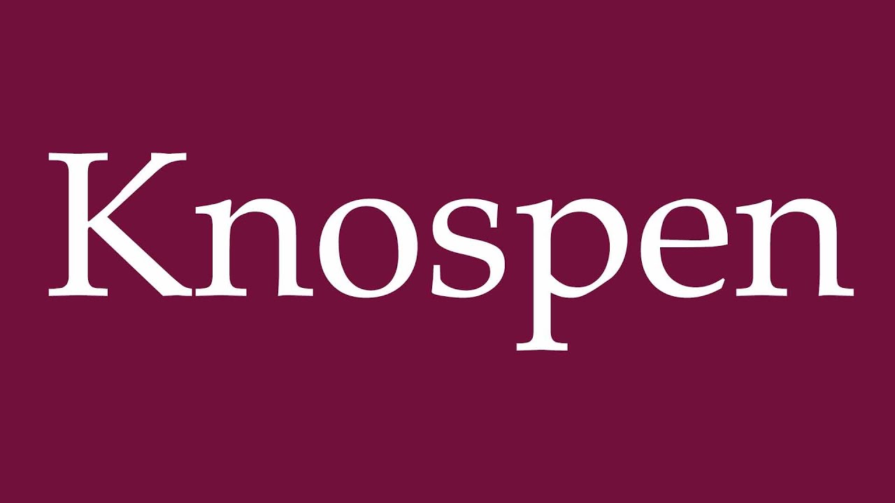 How to Pronounce ''Knospen'' (Buds) Correctly in German