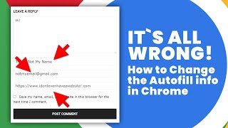 change wrong autofill information in google chrome