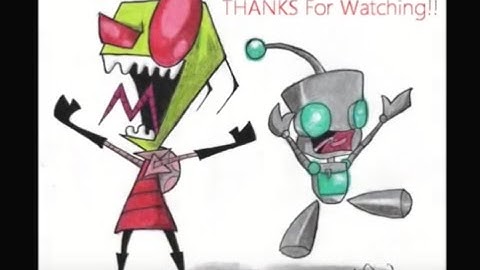 Drawing Zim & Gir - Invader Zim