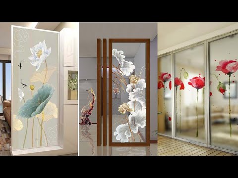 Beautiful frosted glass film & staind glass room divider