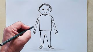 Breve explicação】Como desenhar um menino com um rosto bonito