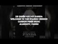 blanco y negro como panda letra