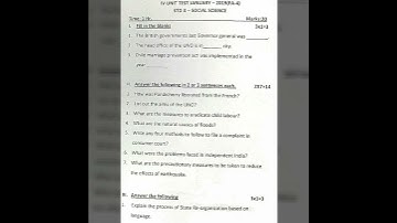 10th grade social fa4 question paper.