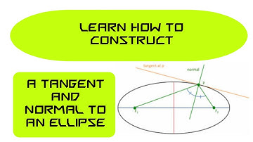 CONSTRUCT A TANGENT AND A NORMAL TO AN ELLIPSE WITH EASE.