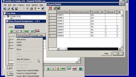 ASTRO 25 Channel Picklist Feature