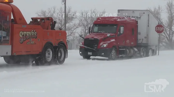 12-13-2022 Ogallala, NE - Blizzard Conditions - Stuck Semis