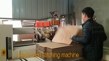 Corrugated Paperboard Double Servo Two Piece Stitcher Machine