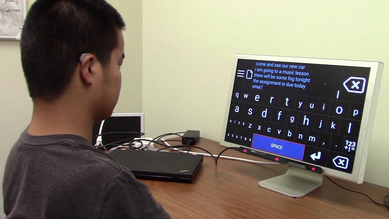 Gaze Typing Through Foot-Operated Wearable Device - YouTube