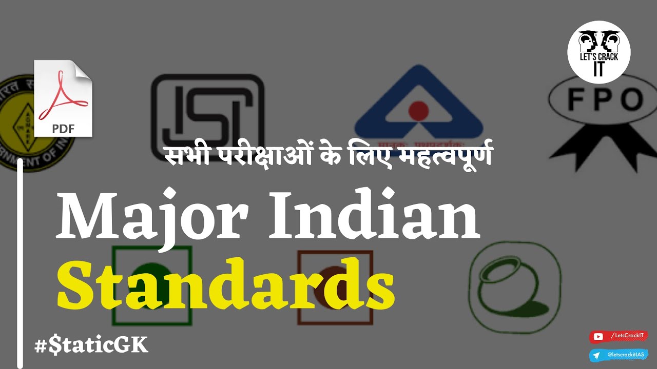 Major Standards Of India BIS ISI Agmark FPO Ecomark IOC Indian major-standards-of-india-bis-isi-agmark-fpo-ecomark-ioc-indian