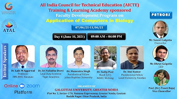 Day-4 AICTE-ATAL Sponsored FDP on Application of Computers in Biology