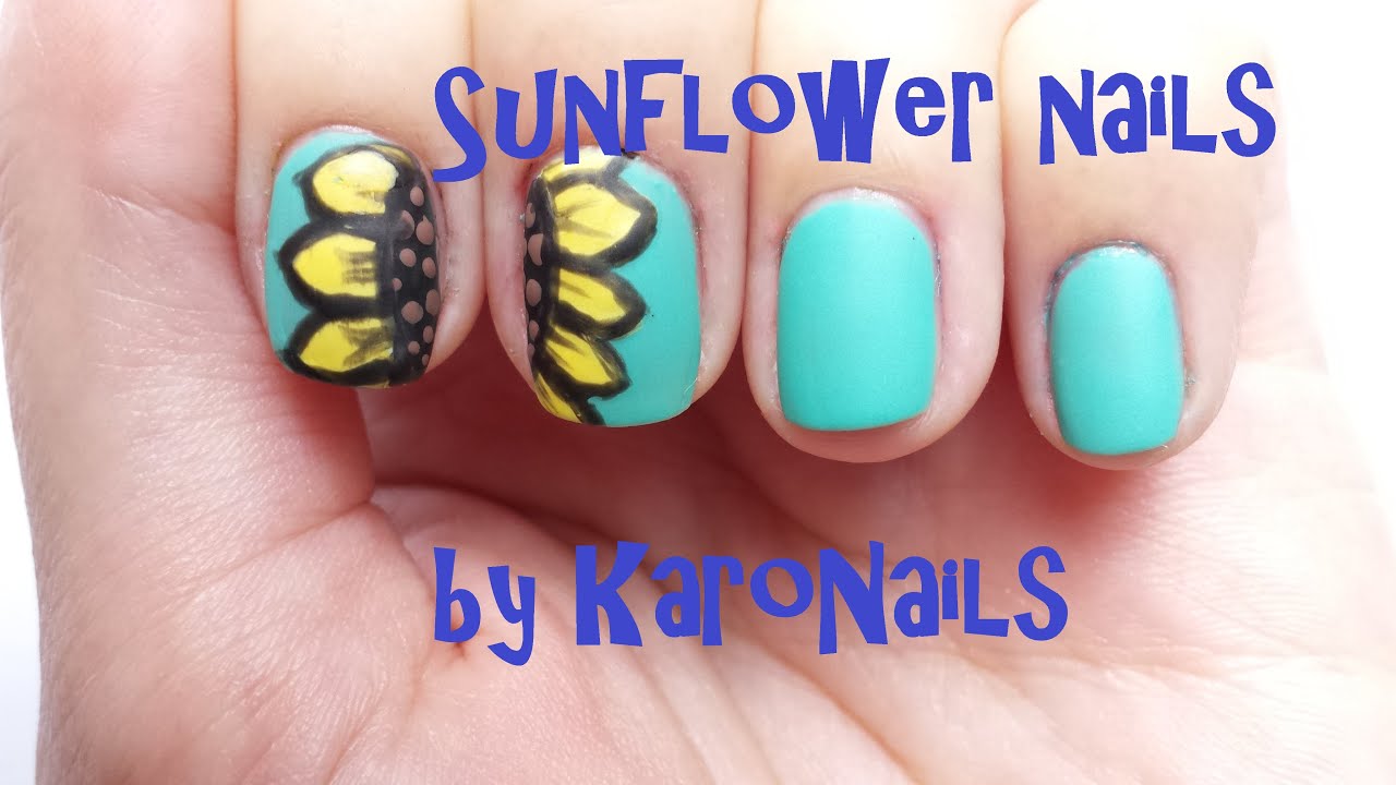 2. Easy Sunflower Nail Art Designs - wide 10