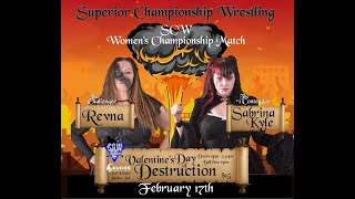 Sabrina Kyle vs. REVNA - Vacant SCW Women's Championship - Valentine's Day of Destruction