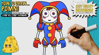 How to Draw POMNI 🤡🎪 (The Amazing Digital Circus) | Easy Step-By-Step Drawing Tutorial