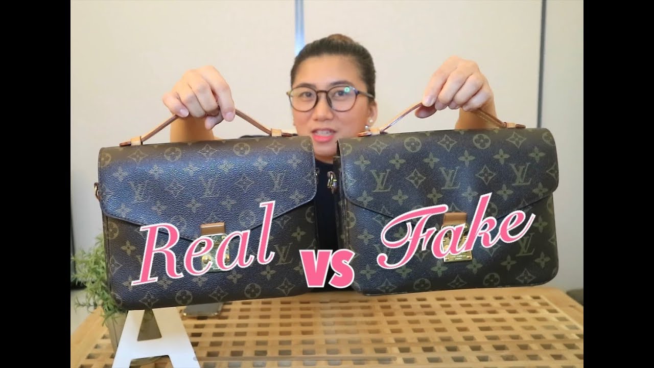 Real vs fake Louis Vuitton Pochette Metis East West HandBag 