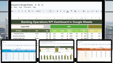 Banking Operations KPI Dashboard in Google Sheets