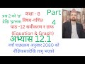 class 8 math/chapter 12/exercise 12.1/part 4/equation and graph/nepali medium
