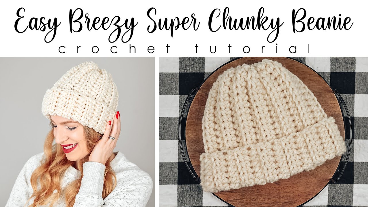 Easy Breezy Super Chunky Beanie Crochet Pattern - The Turtle Trunk