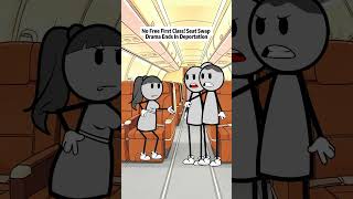No free first class! seat swap drama ends in deportation #animations