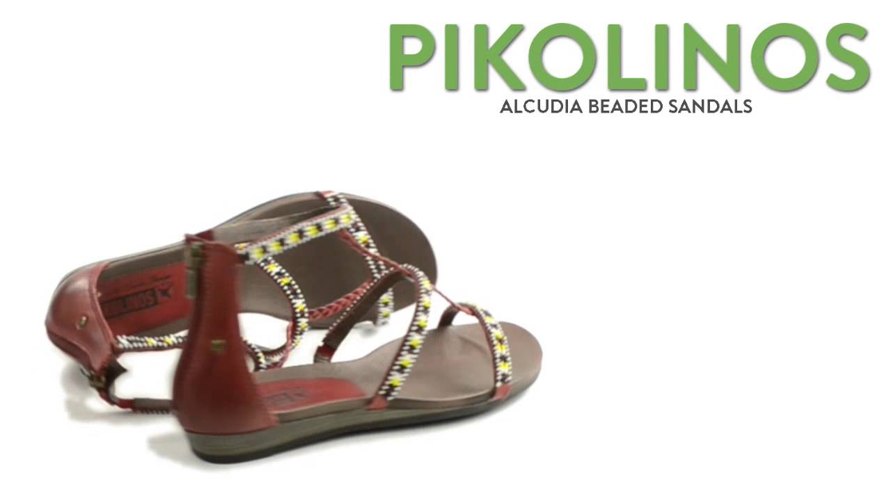 pikolinos alcudia beaded sandals