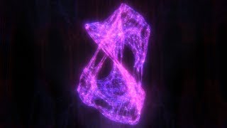 Abstract Futuristic Rotating 3D Holographic Light Network Graph 4K UHD 60fps 1 Hour Video Loop