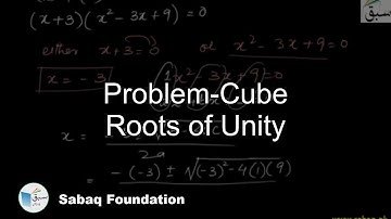 Problem-Cube Roots of Unity, Math Lecture | Sabaq.pk