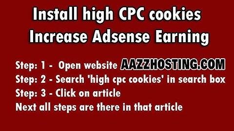 How to install high CPC cookies to increase Adsense Earning