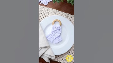 🍽️ Porta-Guardanapo em Macramê!Tutorial no canal! #macrame #macrametutorial #mesaposta