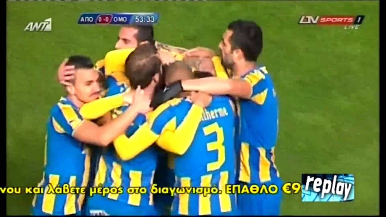 apoel Vs OMONOIA [2-0] [13i agwnistiki] [13-14] [Highlights]
