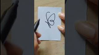 easy butterfly 🦋 one line drawing ✍️