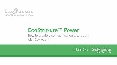 How to create a communication test report with Ecoreach