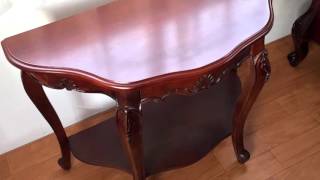 千葉→東京都内 コンソールデスク 輸入家具 輸入雑貨 インテリア ロココ調家具アンティーク調マホガニー家具