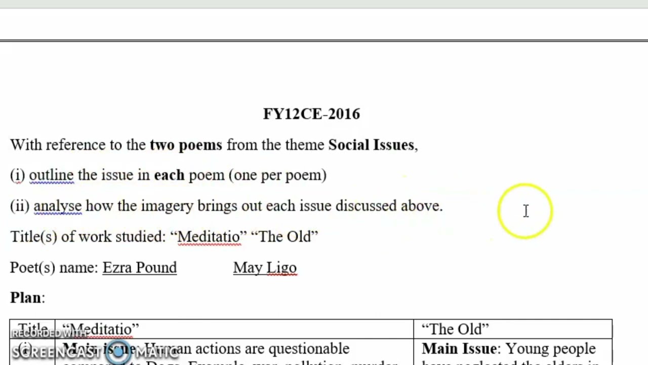 Fiji Year 12 English. Poetry Essay Sample. YouTube Fiji Year 12 English. Poetry Essay Sample. YouTube