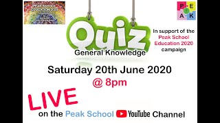 Recording of the Peak School Education 2020 LIVE G