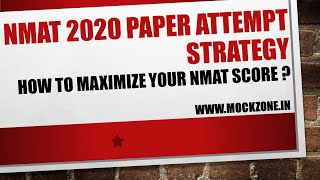 NMAT 2020 Paper Attempt Strategy || NMAT Score Maximization Technique || Must Watch