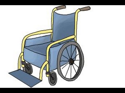 How to draw a Wheelchair - YouTube