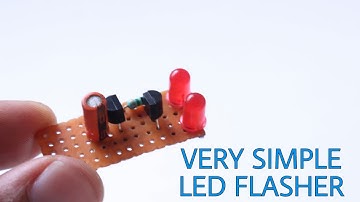 Very simple led flasher using two transistors