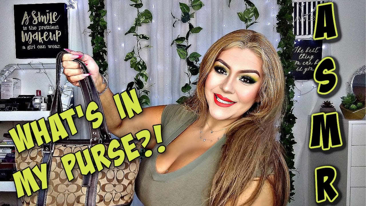 ASMR (Close Whisper) What's In My Bag| Chewing Gum