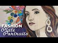 Fashion Plate Portraits | Online Mixed Media Workshop