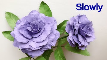 ABC TV | How To Make Rose Paper Flower #2 | Flower Die Cuts (Slowly) - Craft Tutorial