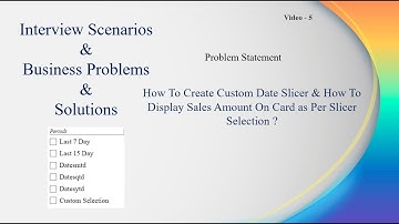 #powerbi #problemstatement #solutions #How To Create Custom Time Period Slicer#free #  (Video -5)