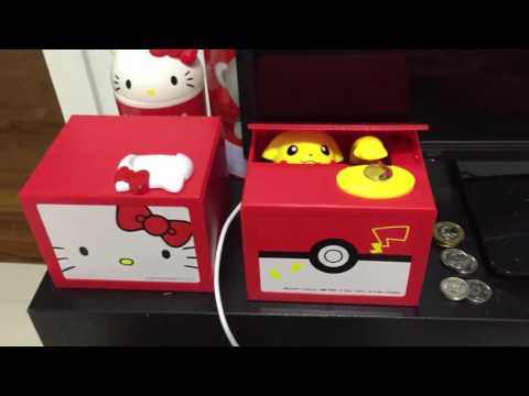 Pikachu Vs. Hello Kitty Itazura Coin Bank