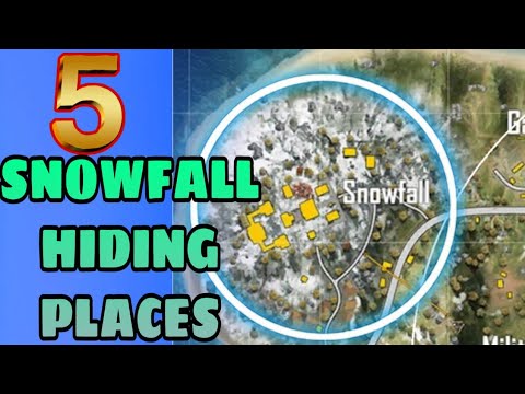 FREE FIRE SNOWFALL HIDDEN PLACES | TOP 5 HIDING PLACES IN SNOWFALL - FREE FIRE RANK PUSH TIPS