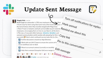 How to edit sent messages in Slack (Chat Update)
