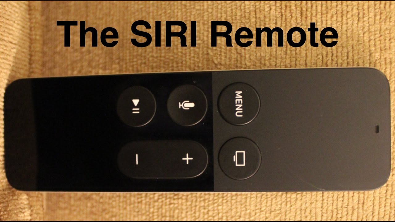The Apple TV SIRI remote YouTube